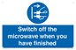 MV10451: Switch off the microwave when you have finished