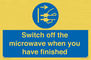 MV10451: Switch off the microwave when you have finished