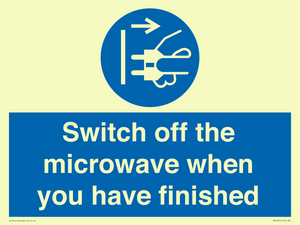 MV10451: Switch off the microwave when you have finished