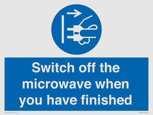 MV10451: Switch off the microwave when you have finished