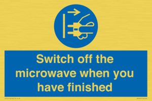 MV10451: Switch off the microwave when you have finished