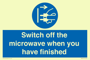 MV10451: Switch off the microwave when you have finished
