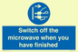 MV10451: Switch off the microwave when you have finished