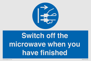 MV10451: Switch off the microwave when you have finished