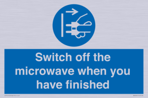 MV10451: Switch off the microwave when you have finished