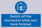 MV10451: Switch off the microwave when you have finished