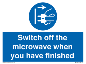 MV10451: Switch off the microwave when you have finished