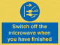 MV10451: Switch off the microwave when you have finished