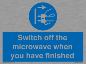 MV10451: Switch off the microwave when you have finished