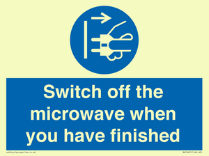MV10451: Switch off the microwave when you have finished