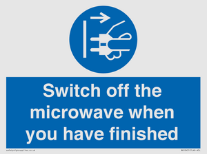MV10451: Switch off the microwave when you have finished