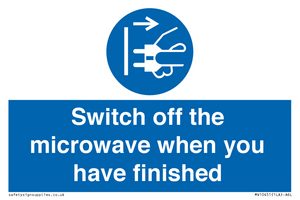 MV10451: Switch off the microwave when you have finished
