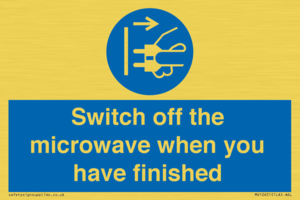 MV10451: Switch off the microwave when you have finished