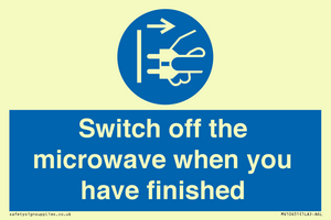 MV10451: Switch off the microwave when you have finished