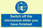 MV10451: Switch off the microwave when you have finished
