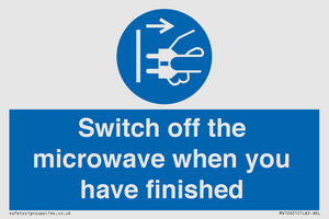 MV10451: Switch off the microwave when you have finished