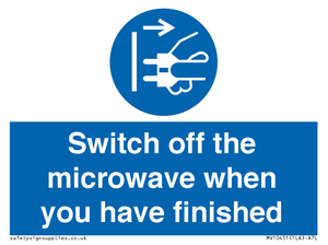 MV10451: Switch off the microwave when you have finished