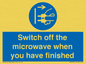 MV10451: Switch off the microwave when you have finished
