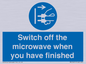 MV10451: Switch off the microwave when you have finished