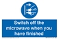 MV10451: Switch off the microwave when you have finished