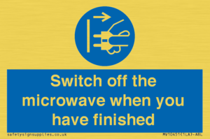 MV10451: Switch off the microwave when you have finished