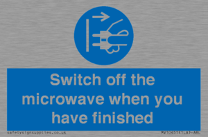 MV10451: Switch off the microwave when you have finished