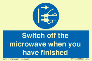 MV10451: Switch off the microwave when you have finished