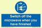MV10451: Switch off the microwave when you have finished
