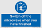 MV10451: Switch off the microwave when you have finished