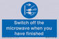 MV10451: Switch off the microwave when you have finished