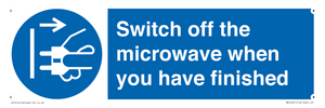 MV10451: Switch off the microwave when you have finished