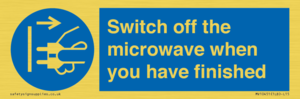 MV10451: Switch off the microwave when you have finished