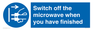 MV10451: Switch off the microwave when you have finished
