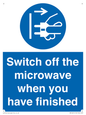 MV10451: Switch off the microwave when you have finished