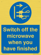 MV10451: Switch off the microwave when you have finished