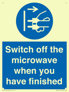 MV10451: Switch off the microwave when you have finished