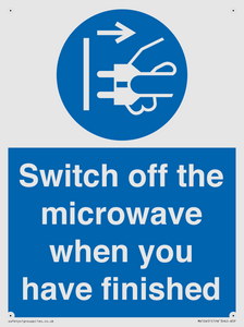 MV10451: Switch off the microwave when you have finished