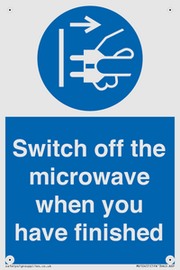 MV10451: Switch off the microwave when you have finished