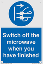 MV10451: Switch off the microwave when you have finished
