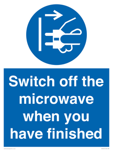 MV10451: Switch off the microwave when you have finished