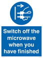 MV10451: Switch off the microwave when you have finished