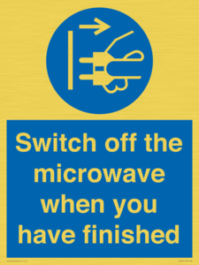 MV10451: Switch off the microwave when you have finished