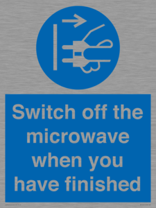 MV10451: Switch off the microwave when you have finished