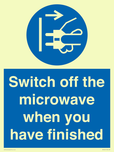 MV10451: Switch off the microwave when you have finished