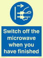 MV10451: Switch off the microwave when you have finished