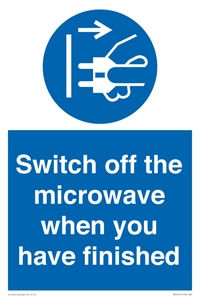 MV10451: Switch off the microwave when you have finished