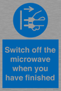 MV10451: Switch off the microwave when you have finished