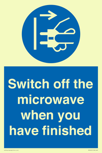 MV10451: Switch off the microwave when you have finished