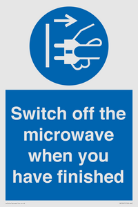 MV10451: Switch off the microwave when you have finished