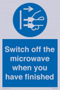 MV10451: Switch off the microwave when you have finished